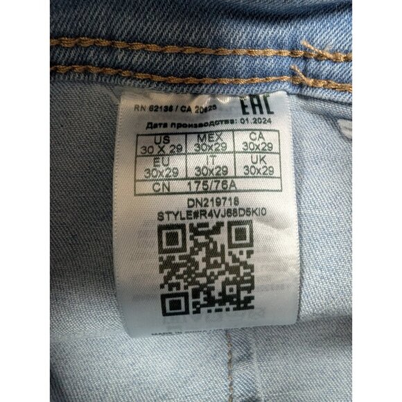 Guess Wide Leg Jeans Womens Size 30 High Rise Distressed Hem Hipster Y2K Preppy - Picture 3 of 10